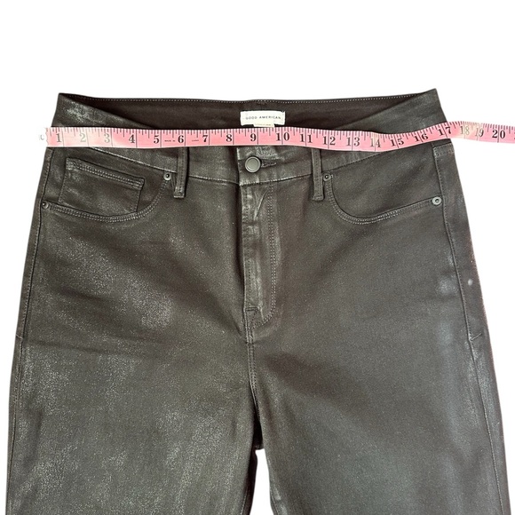 Good American Coated Black Jeans. Size 14 - Picture 8 of 9